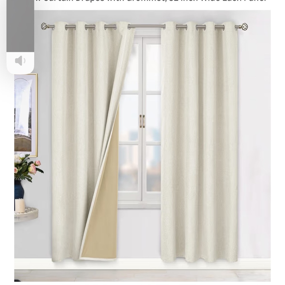 Elegant Cream and Tan Curtains